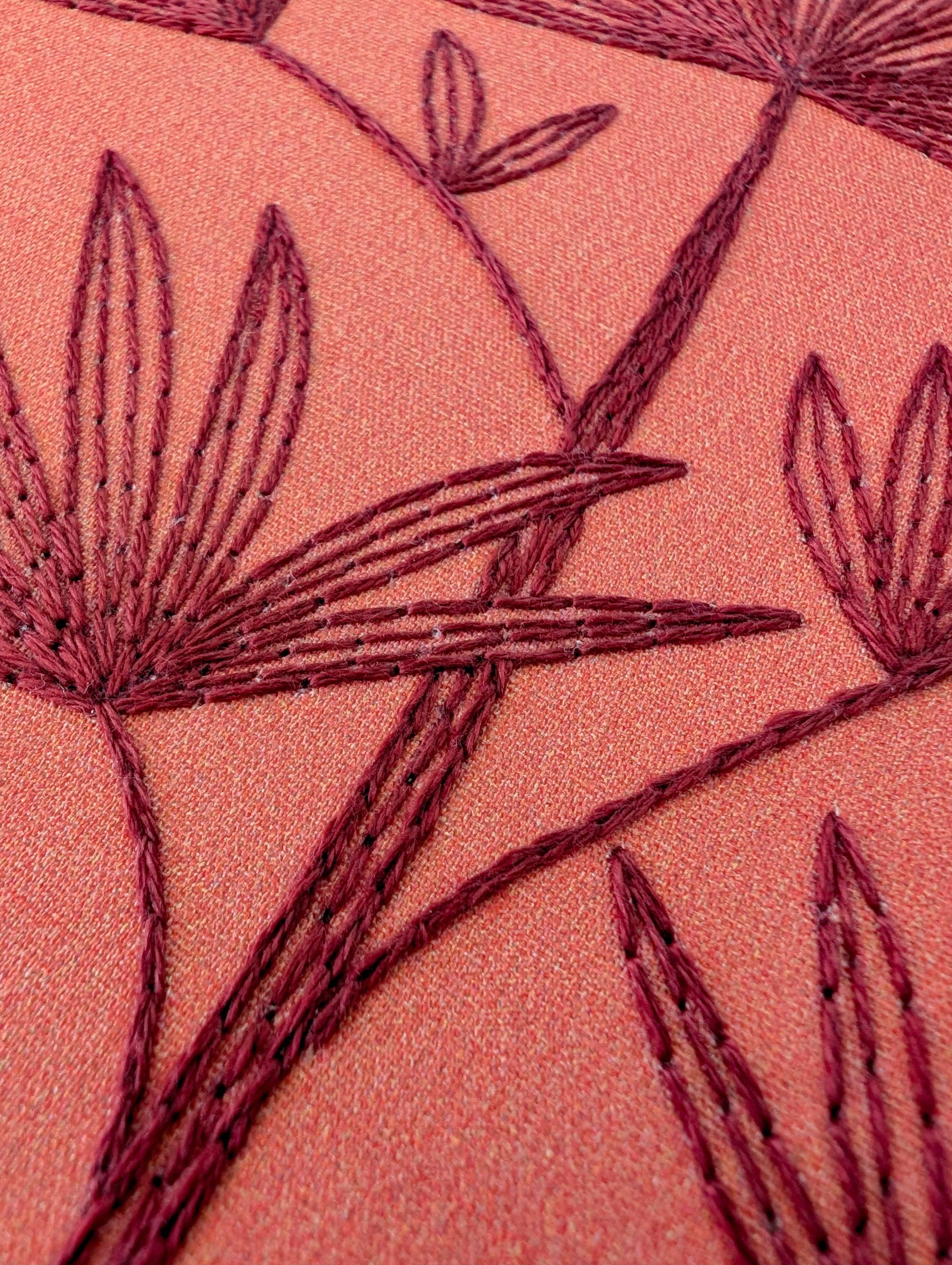 Lady palm embroidery kit