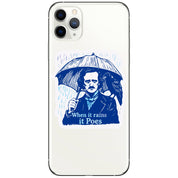 When it Rains it Poes Vinyl Sticker