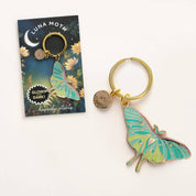 Luna Moth Keychain Charm Glow in the Dark
