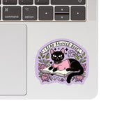 I Read Banned Books Kitty Vinyl Sticker