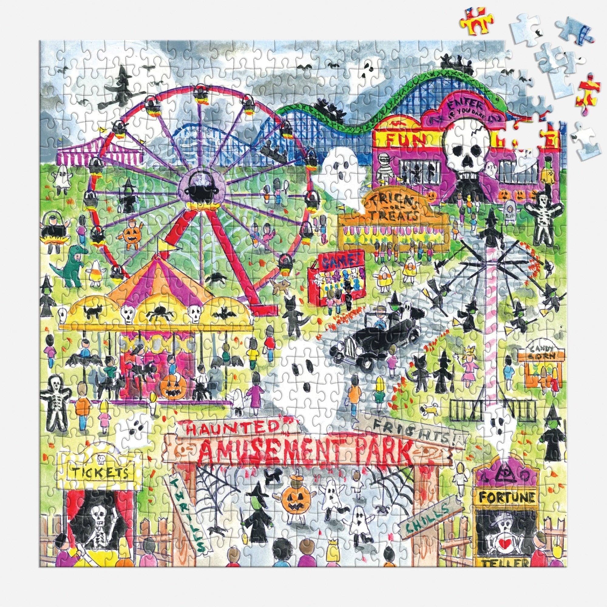 Michael Storrings Haunted Amusement Park 500 Piece Puzzle