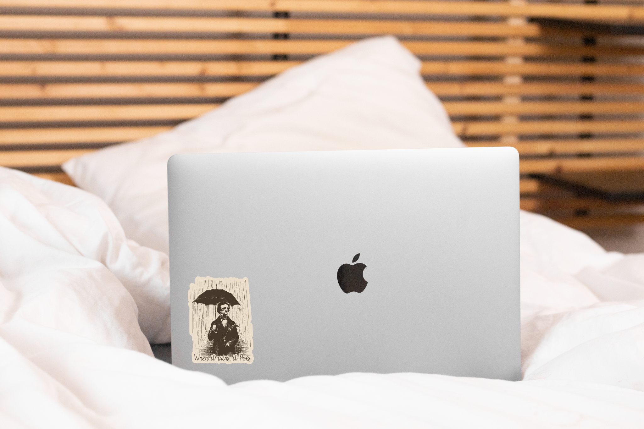 When It Rains It Poes Sticker