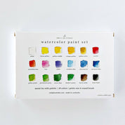 Watercolor paint set 18 colors with brush