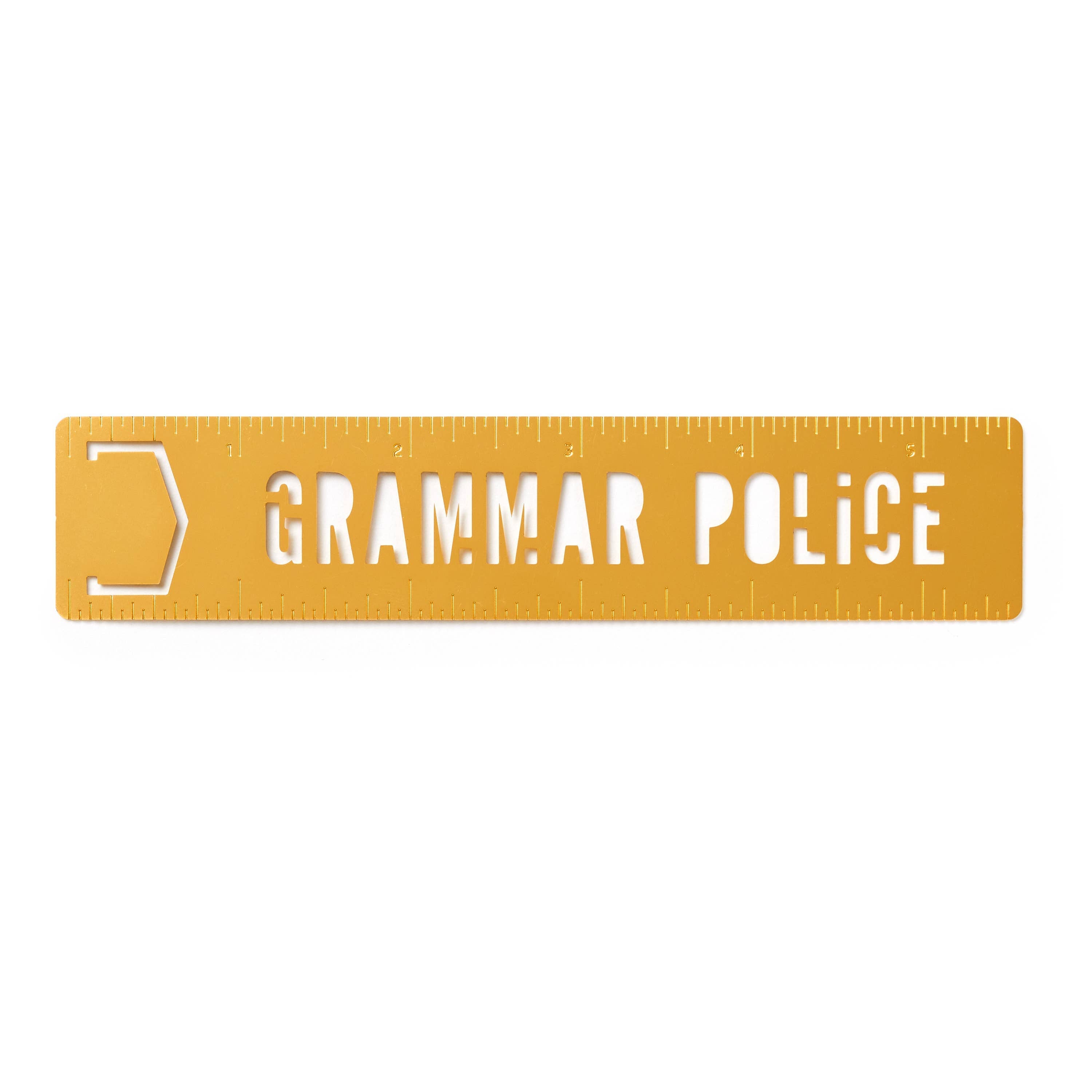 Brass Monkey Grammar Police Metal Bookmark Stencil