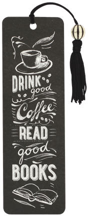 Coffee & Books Beaded Bookmark