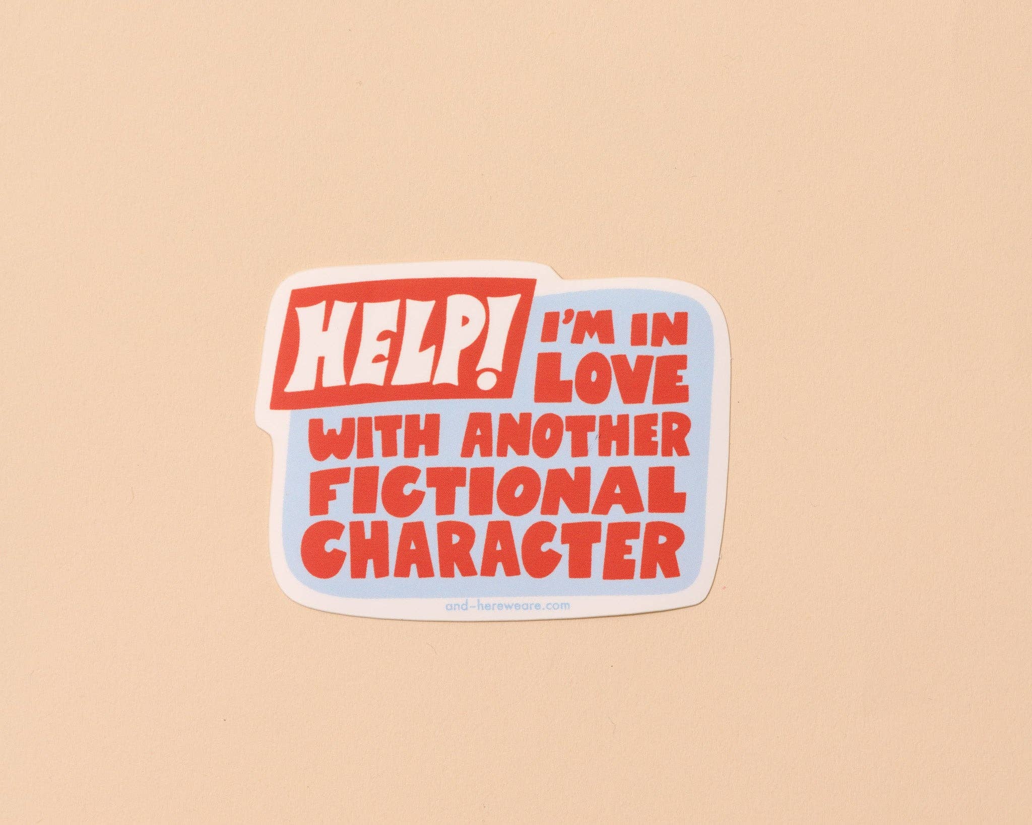 In Love with Fictional Character Vinyl Sticker