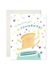 Toast Congrats – Food Pun Congratulations Card