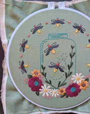 Fireflies embroidery kit
