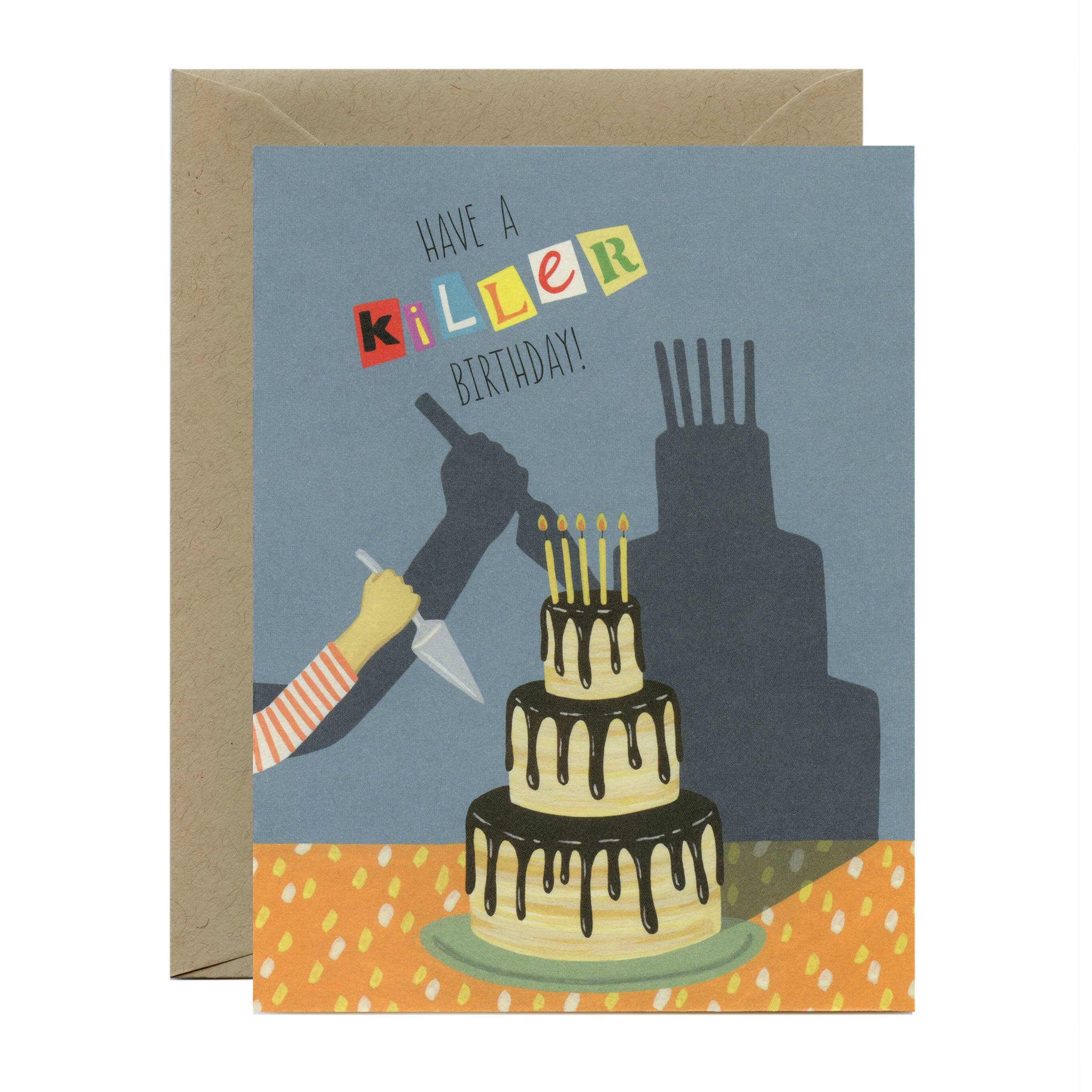 Killer Birthday True Crime Cake Card