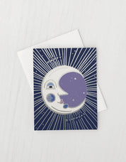 Moon Birthday Greeting Card