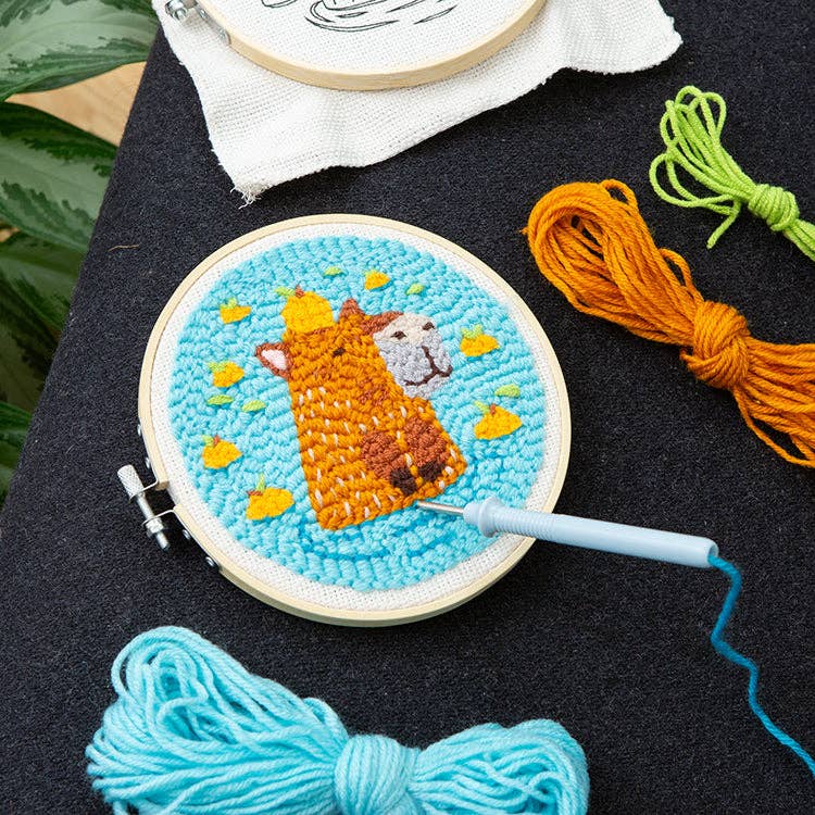 Capybara Punch Needle