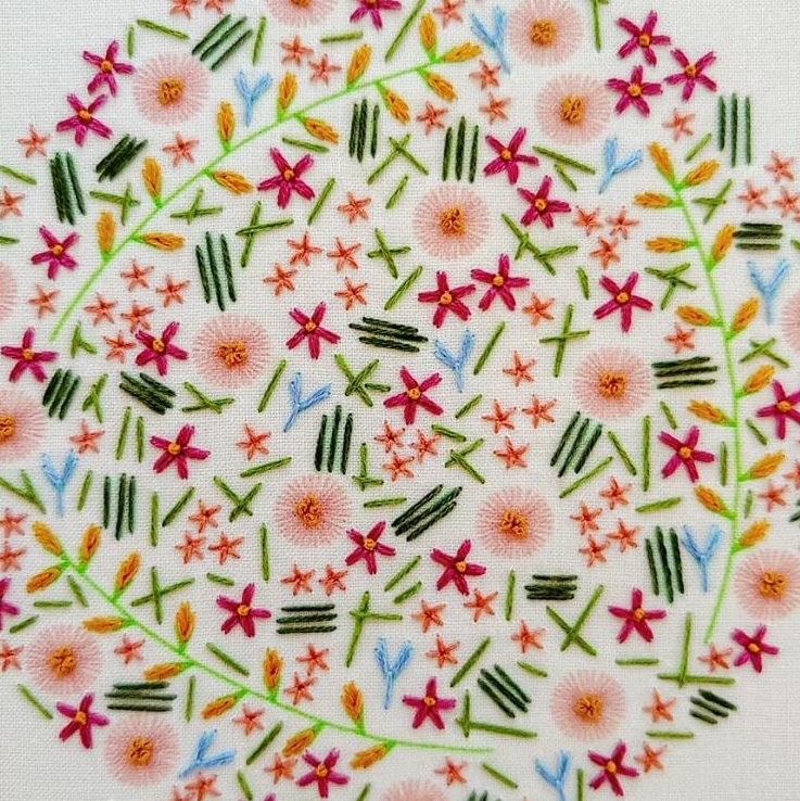 Wildflower meadow embroidery kit