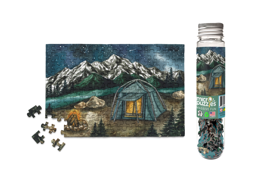 Camping in Pacific Northwest National Park - Mini Jigsaw Puzzle