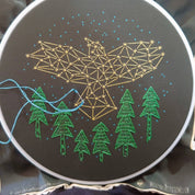 The crow embroidery kit