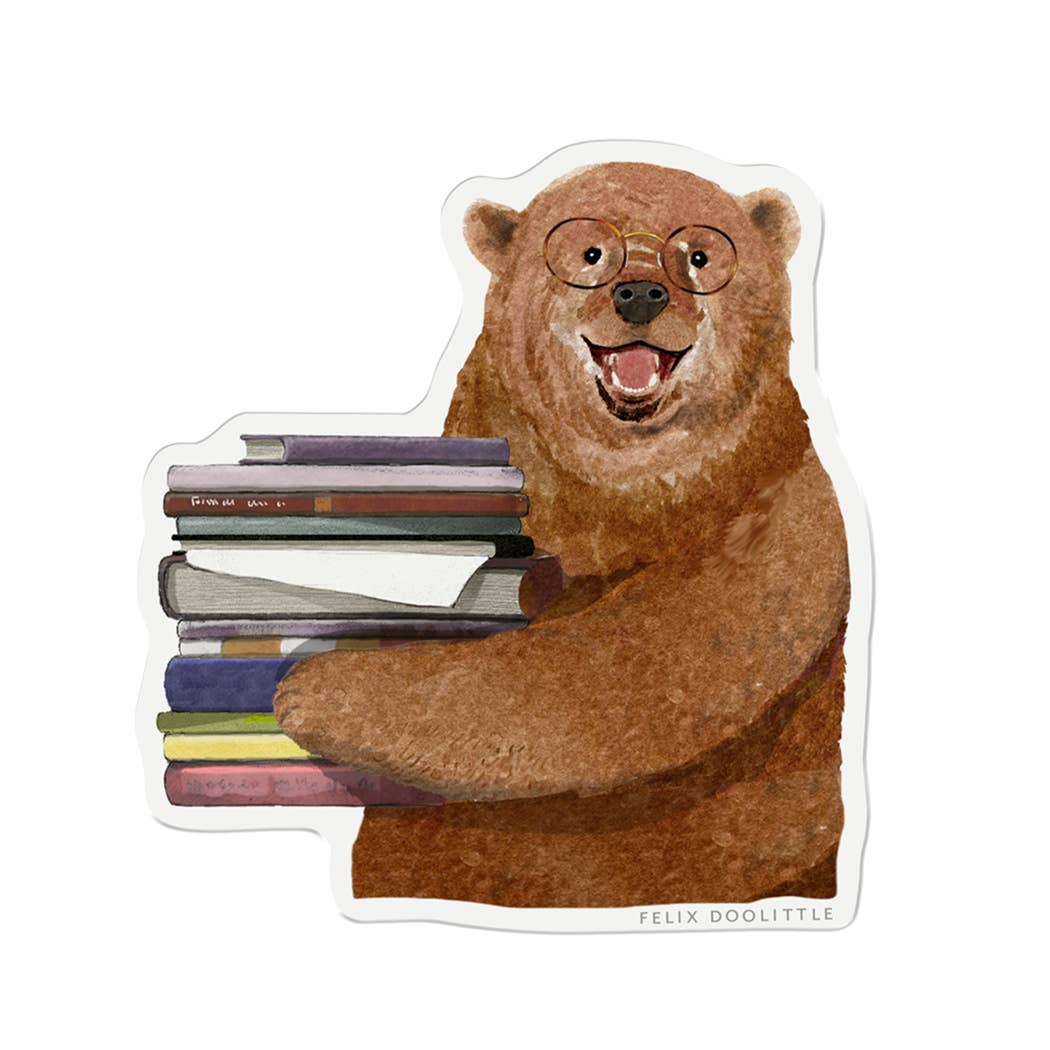 Reading Bear - Vinyl Stickers - Bookish