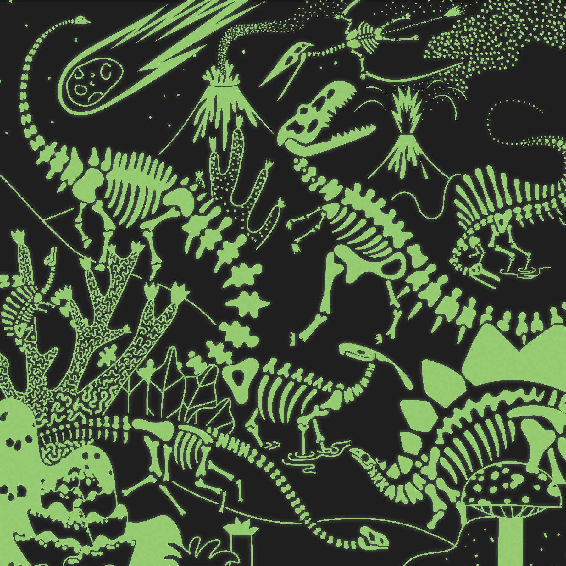 Dinosaurs Illuminated 500 Piece Glow in the Dark Puzzle