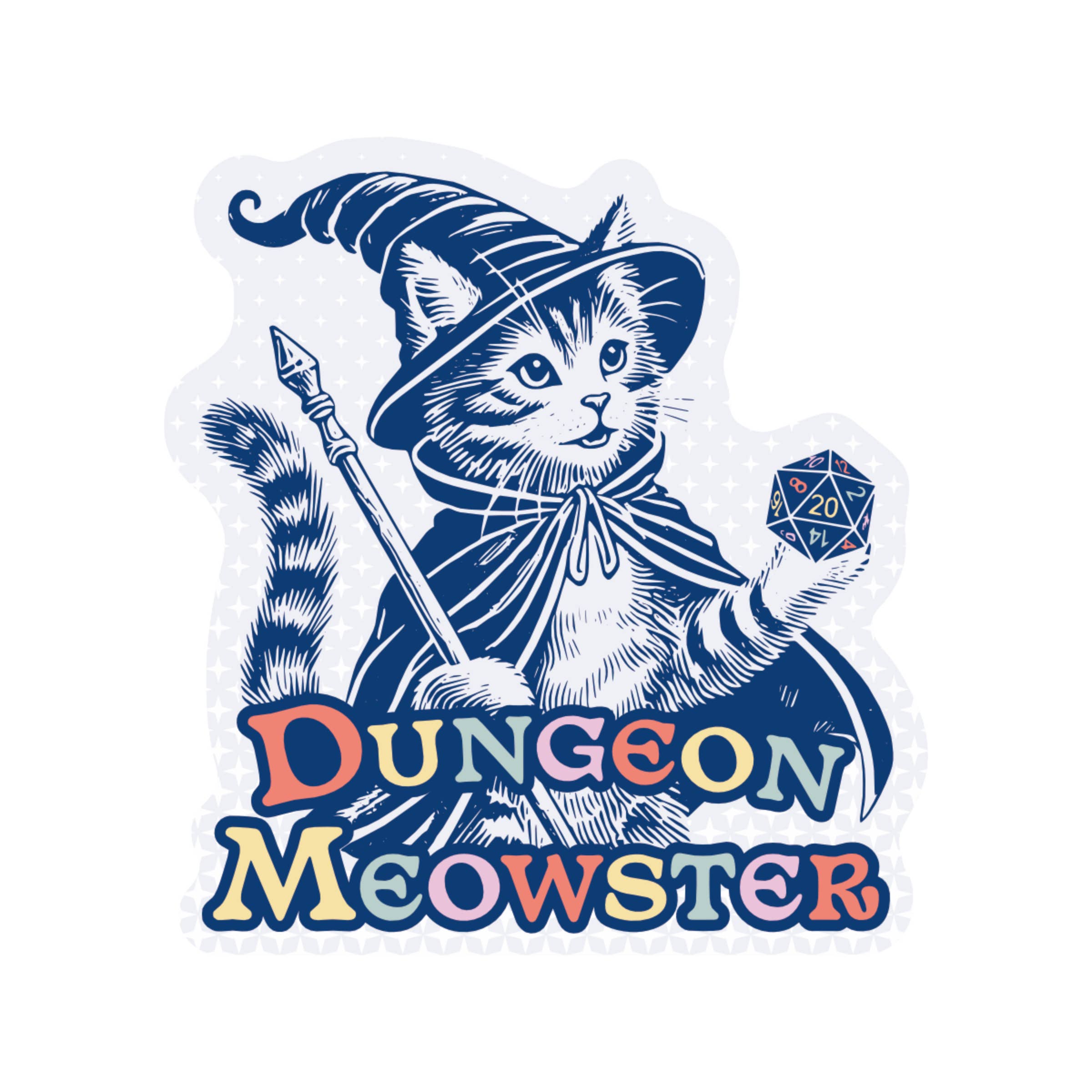 Dungeon Meowster Kitty Wizard Vinyl Sticker