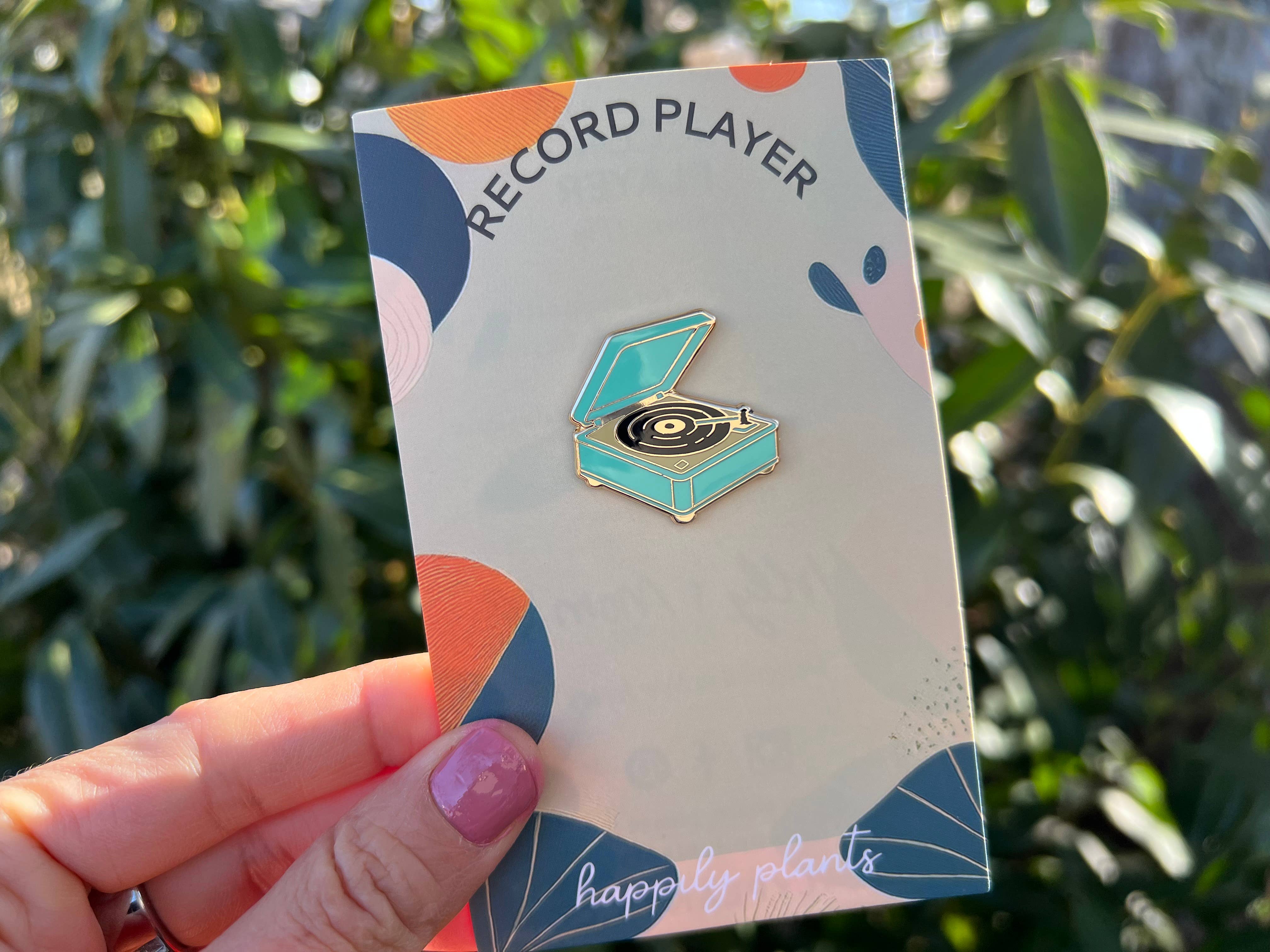 Retro Vinyl Record Player Enamel Pin