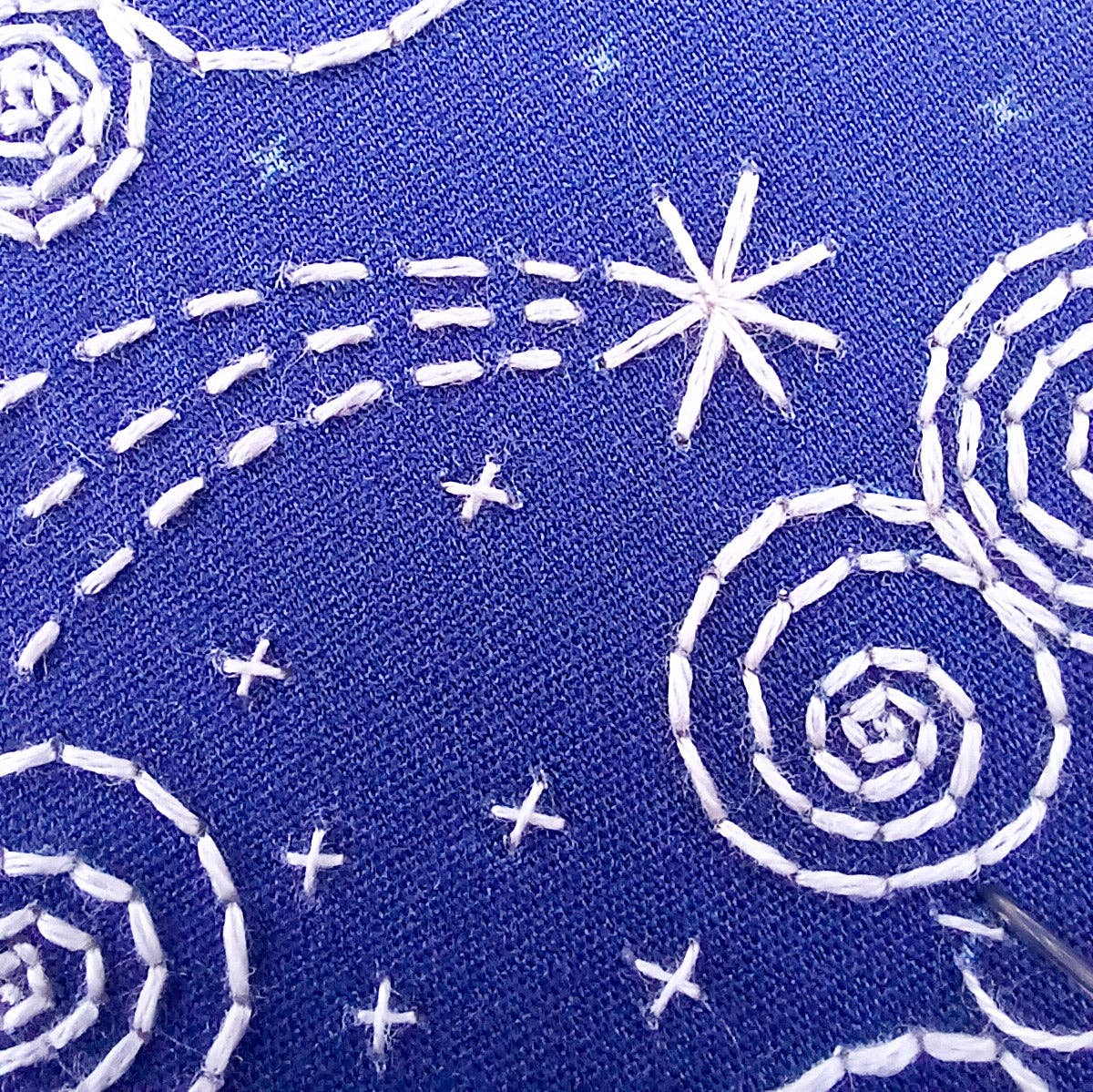 Night sky embroidery kit