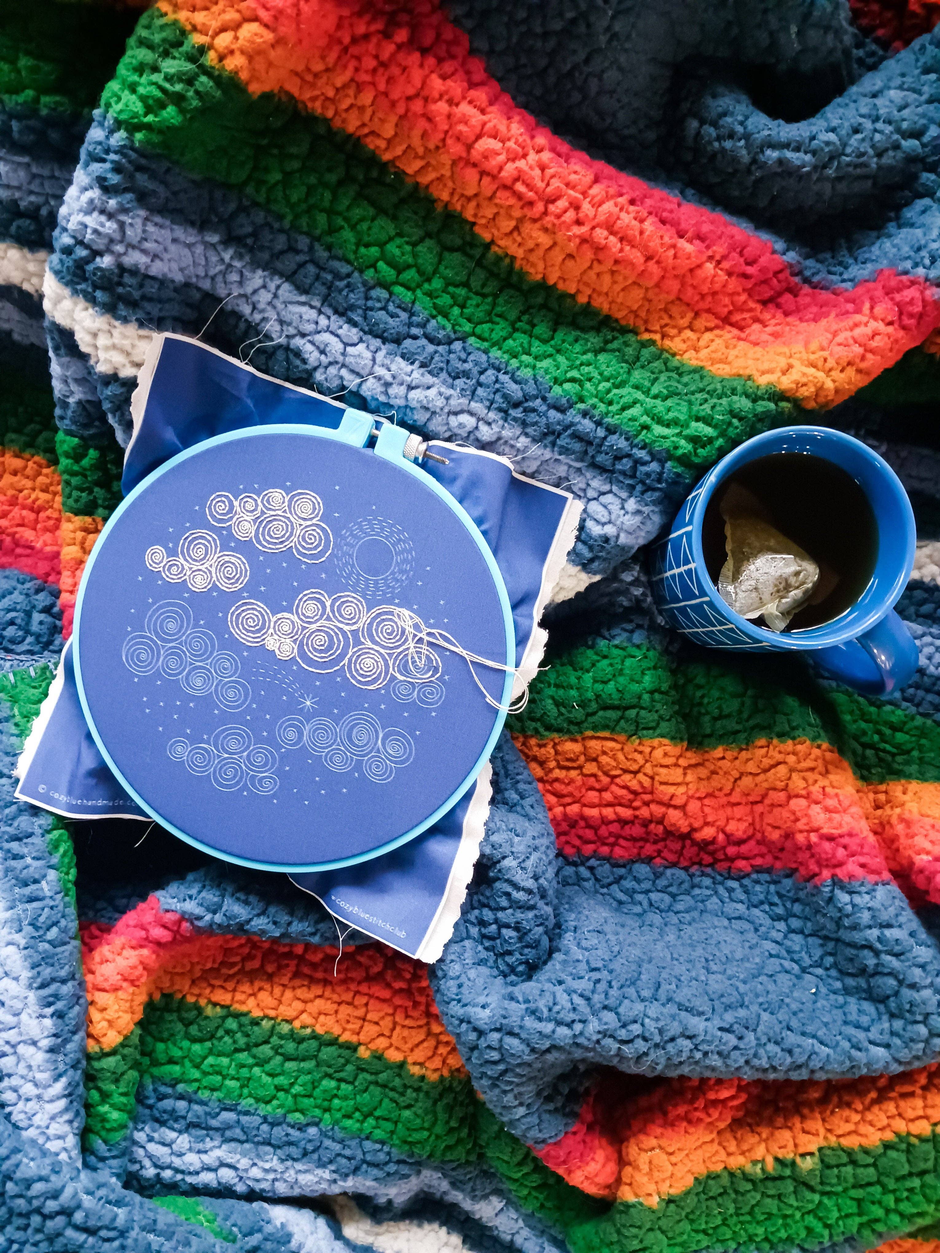 Night sky embroidery kit