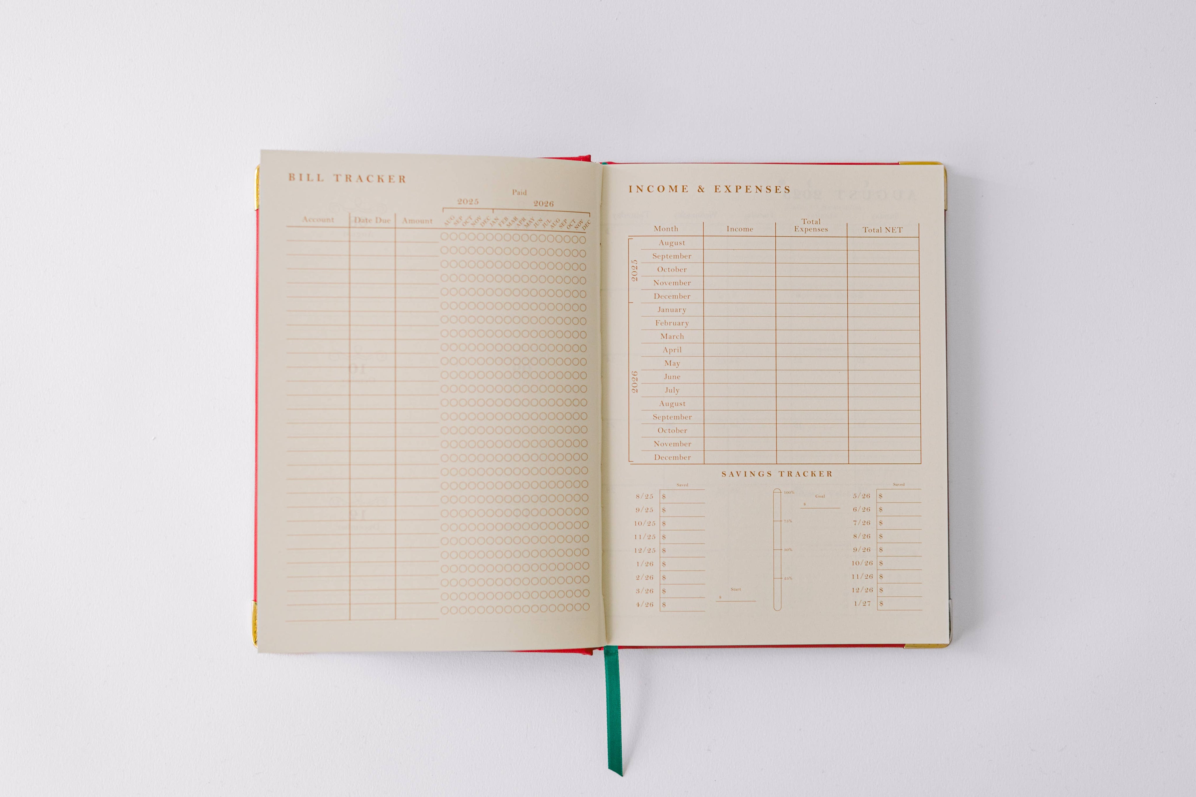 2026 Tulip Blind Embossed 17-Month Medium Bound Planner