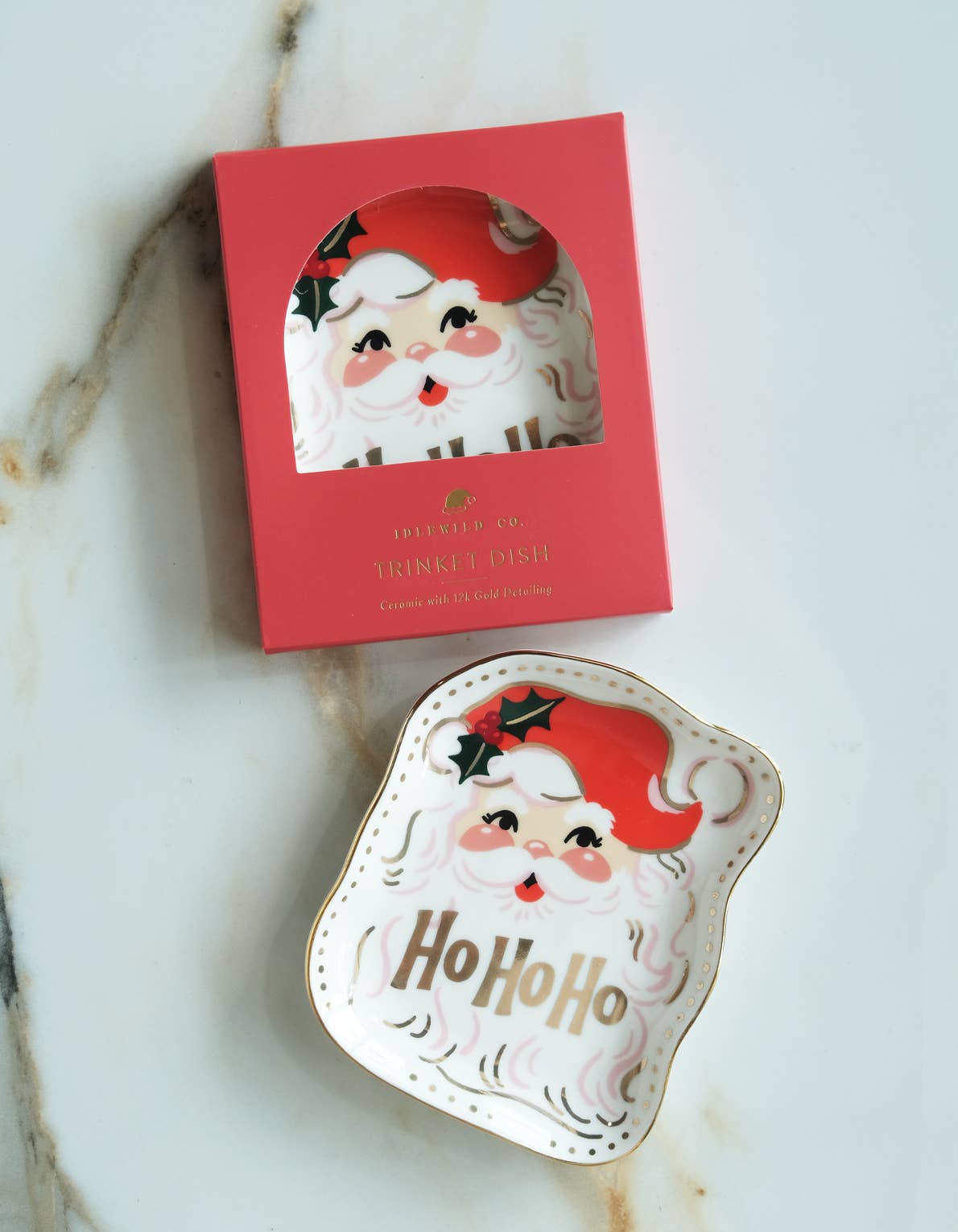 Christmas Porcelain Trinket Tray | Santa
