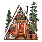 DIY Miniature House Kit: A-Frame Cabin