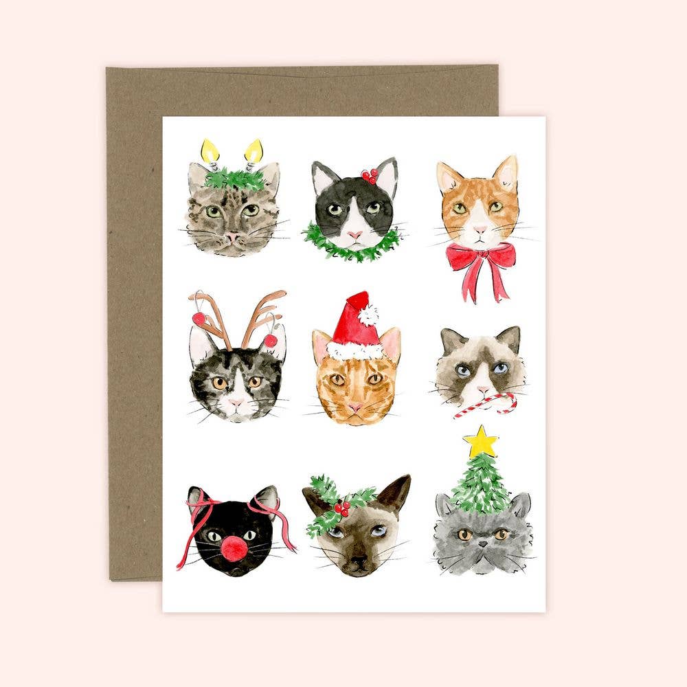 Christmas Cats Greeting Card