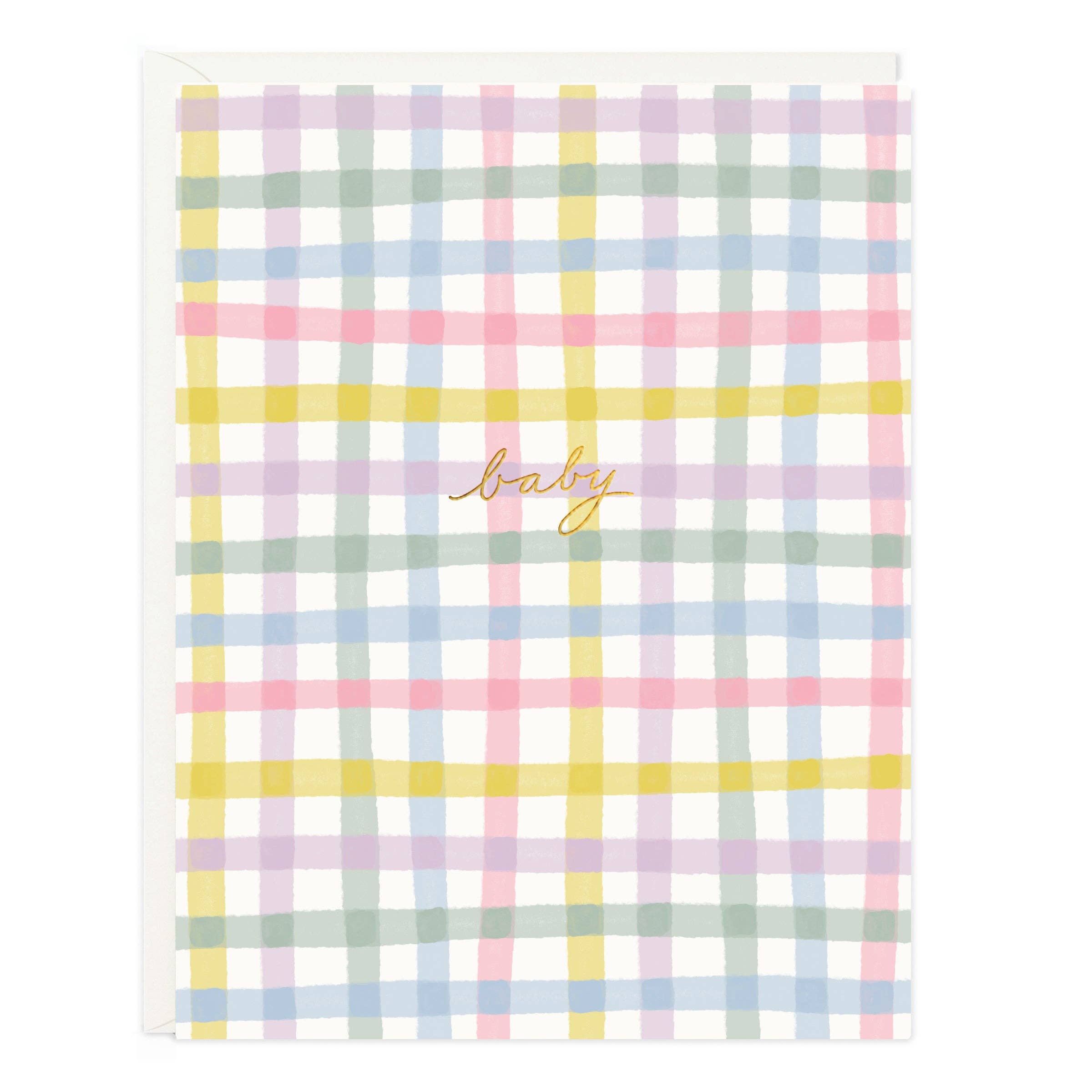 Baby Gingham Card