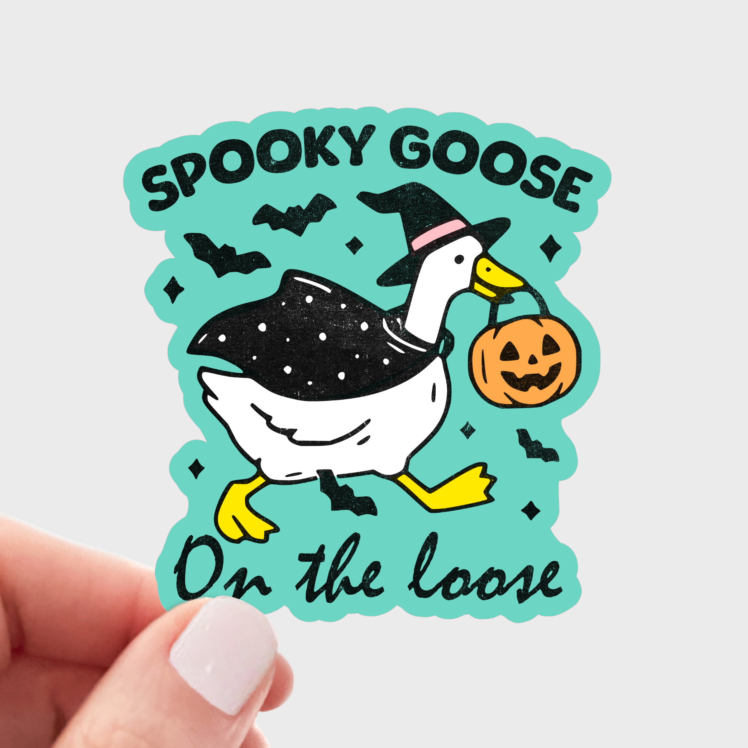 Spooky Goose on the Loose Sticker