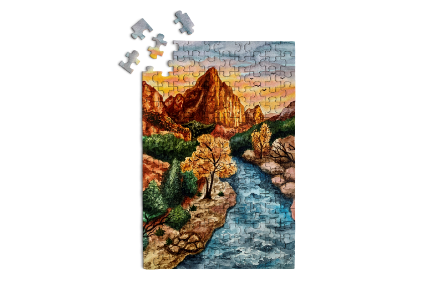 Zion National Park - Mini Jigsaw Puzzle