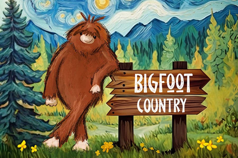 Bigfoot Country - Mini Jigsaw Puzzle
