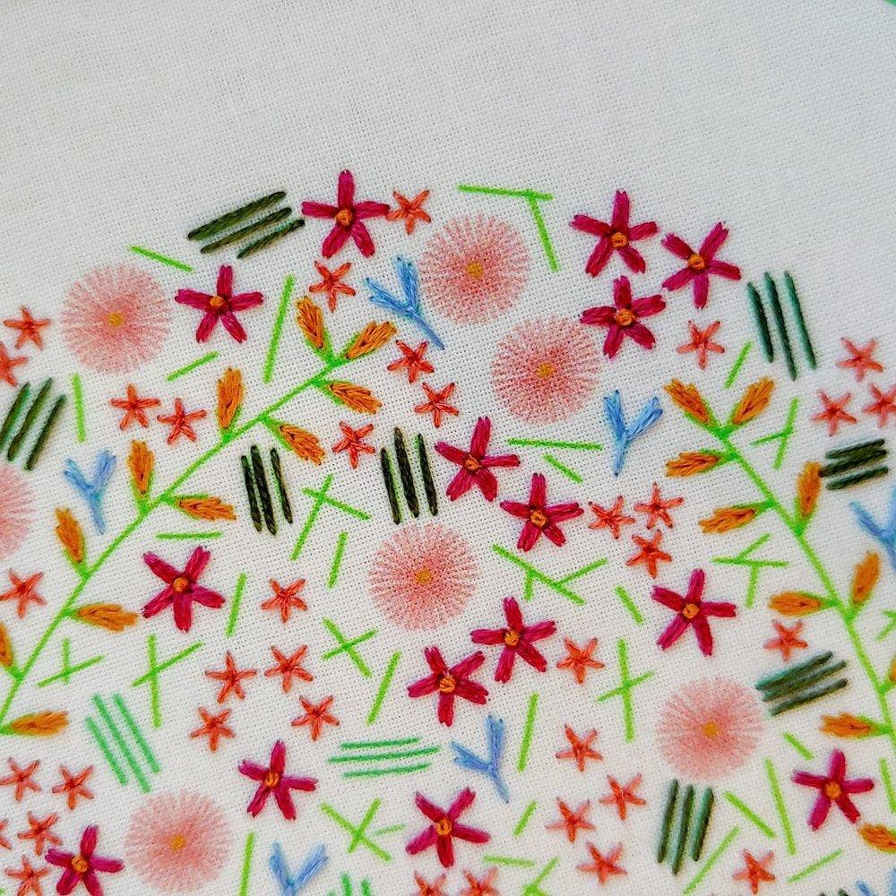 Wildflower meadow embroidery kit