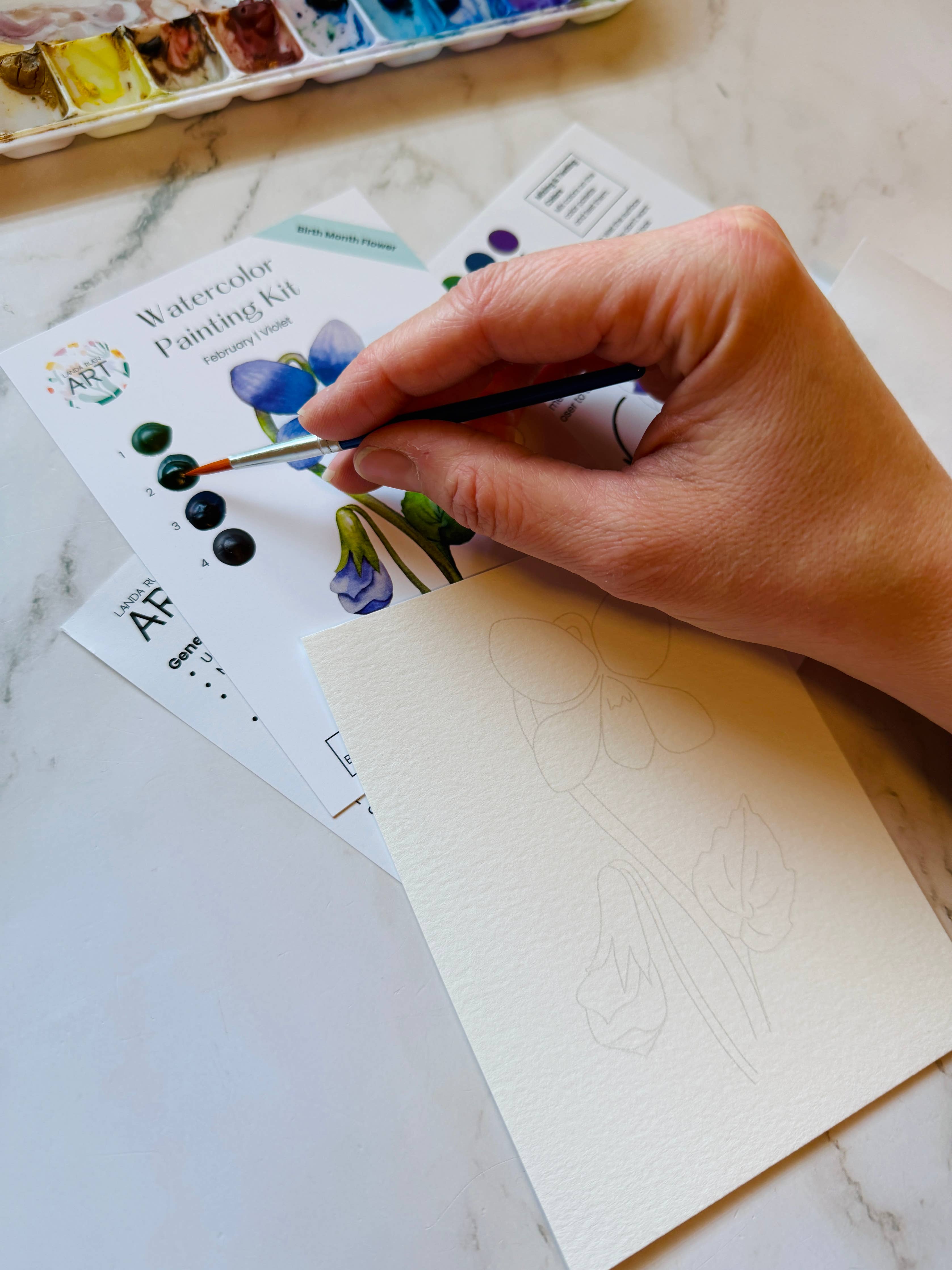 Violet Watercolor Kit