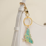 Luna Moth Keychain Charm Glow in the Dark