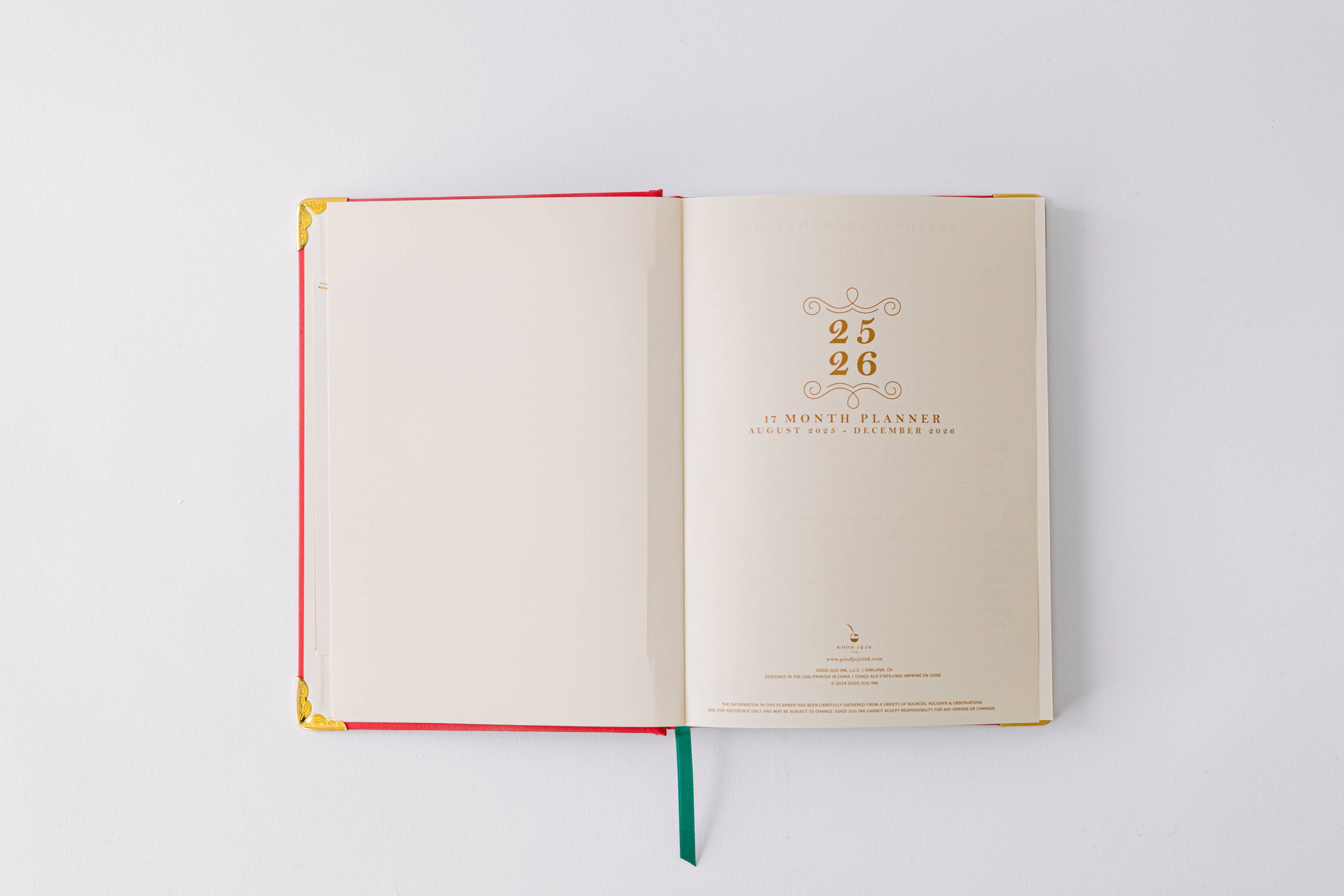 2026 Tulip Blind Embossed 17-Month Medium Bound Planner