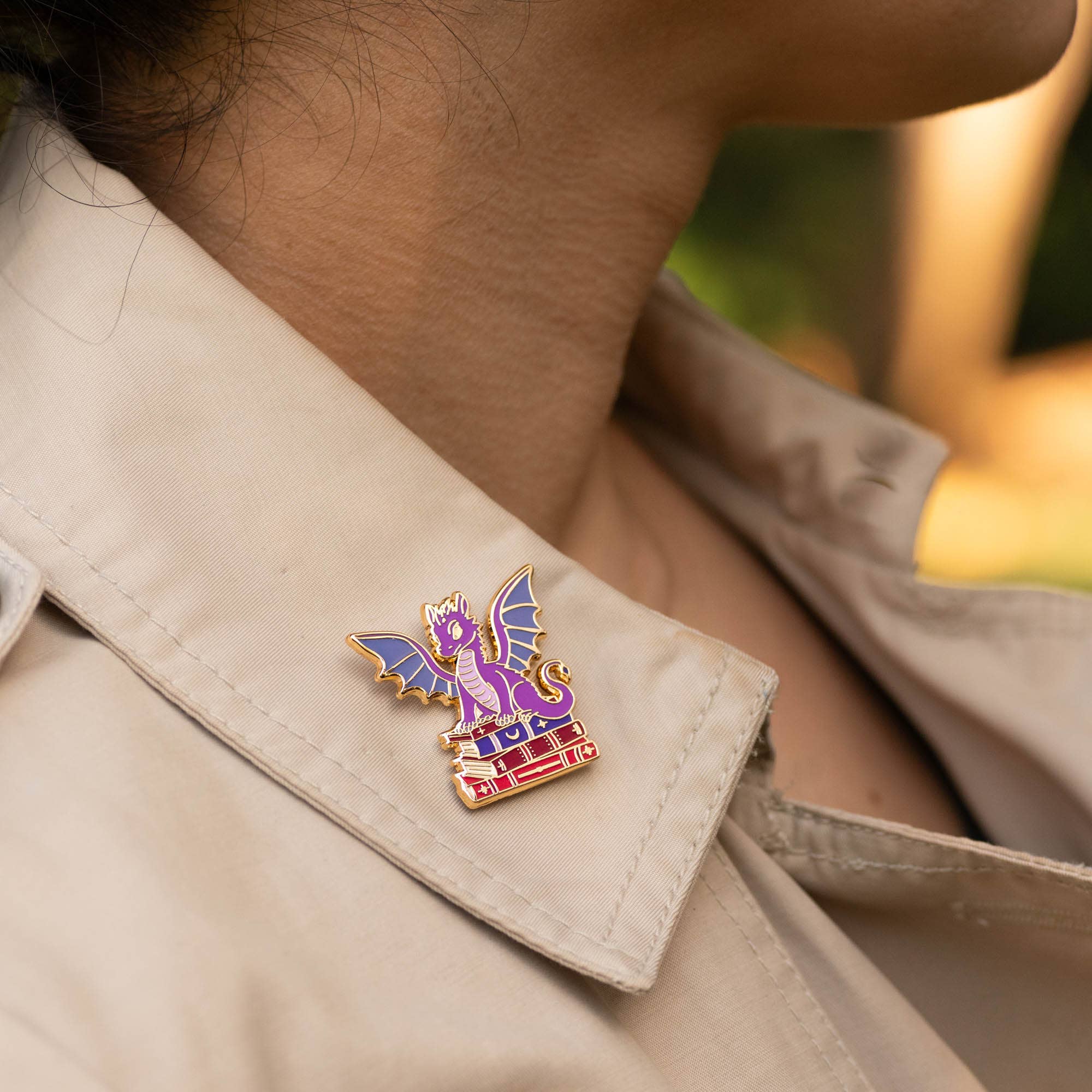 Dragon Fantasy Book Pin