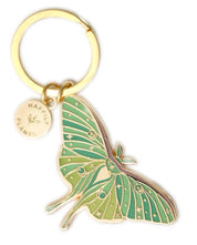Luna Moth Keychain Charm Glow in the Dark