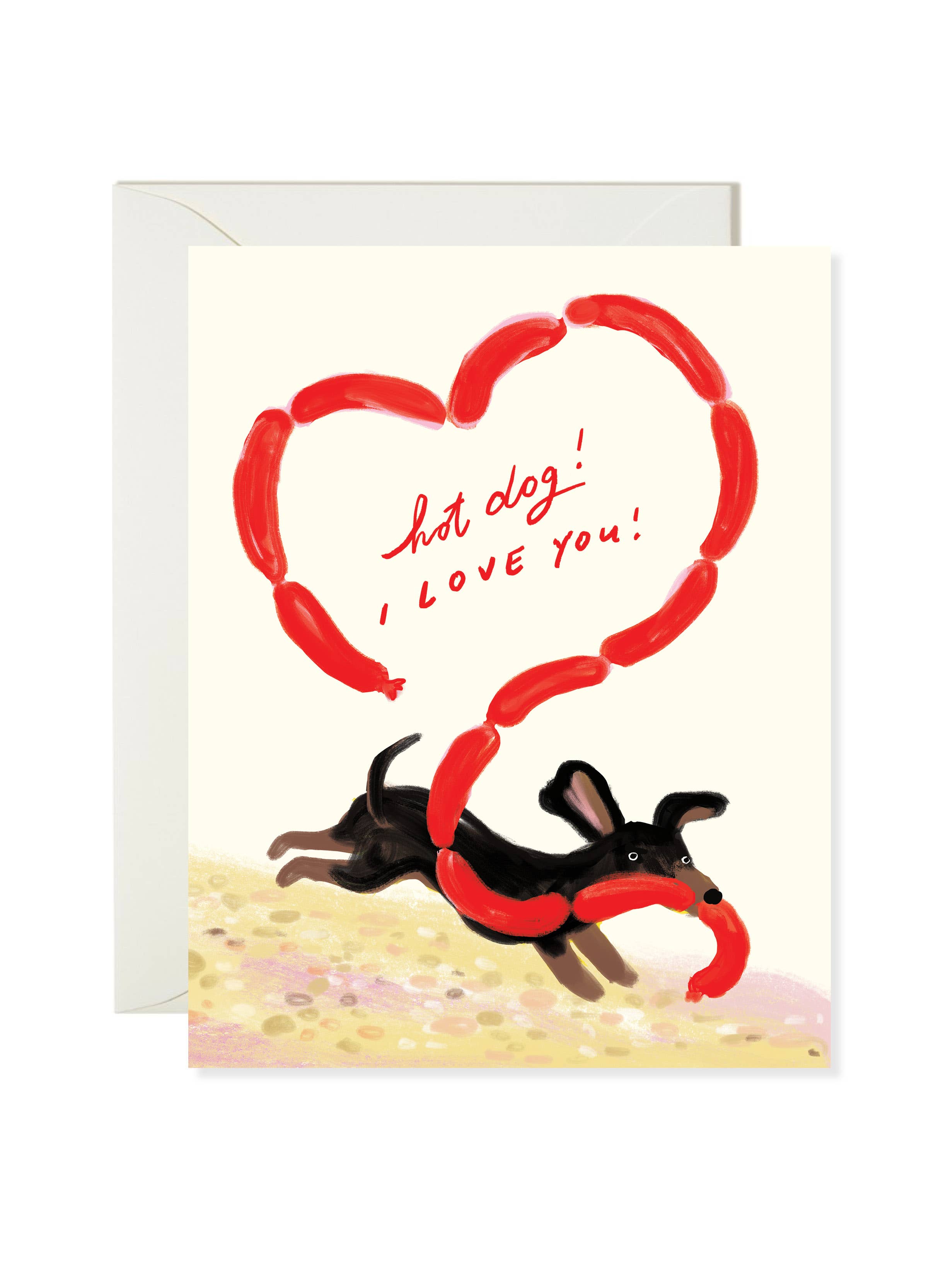 Hot Dog Love - Funny Dog Card