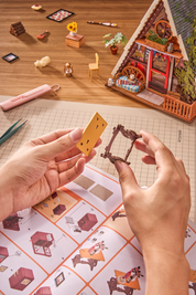 DIY Miniature House Kit: A-Frame Cabin