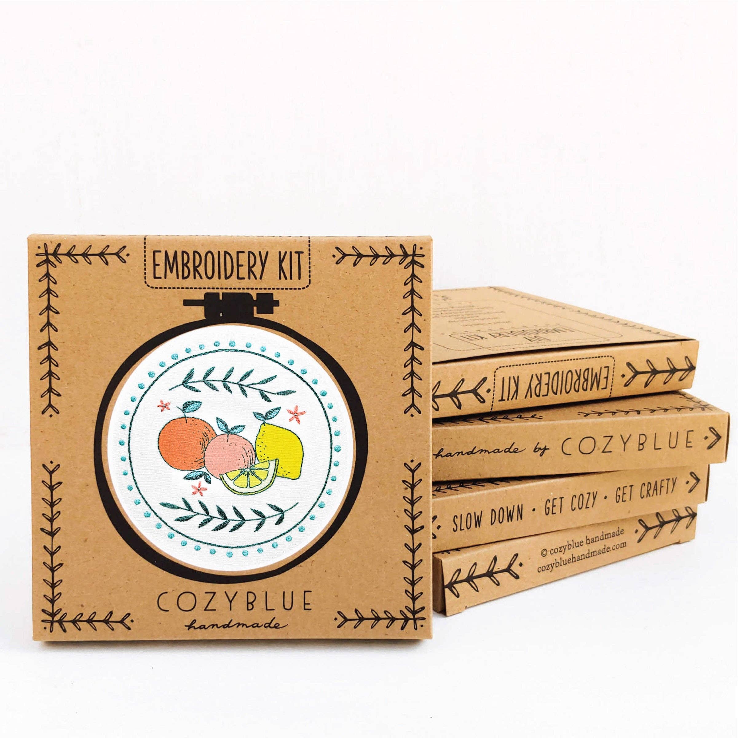 Citrus embroidery kit