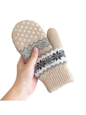 Gloving - Unisex Warm Snowflake Knit Mittens