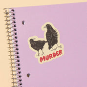 Murder Crow Vinyl Halloween Sticker