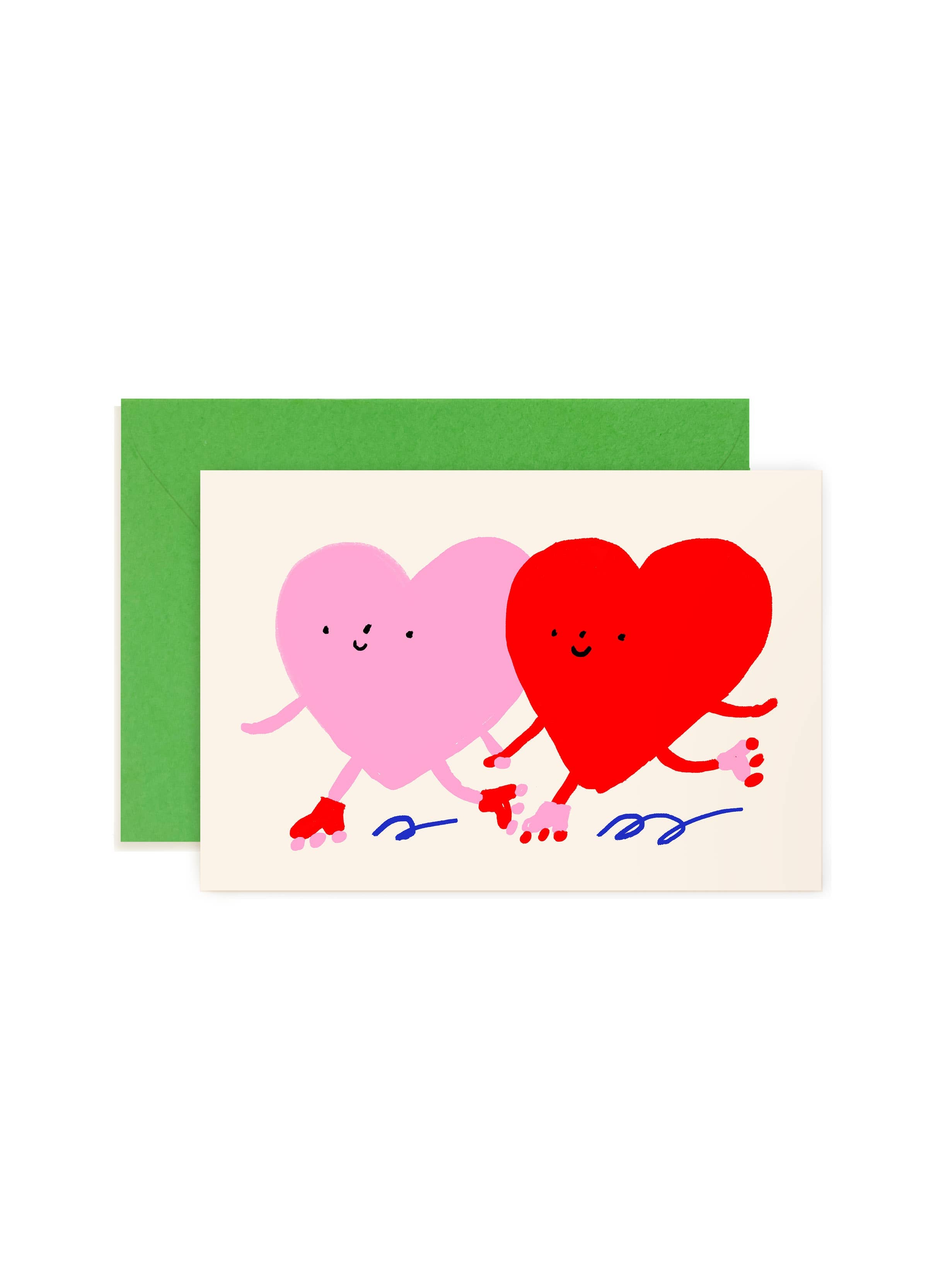 Skating Heart Pals  - Mini Note