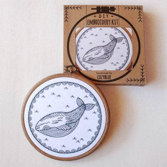 Whale of a time embroidery kit