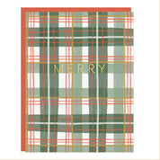 Merry Plaid Holiday Greeting Card