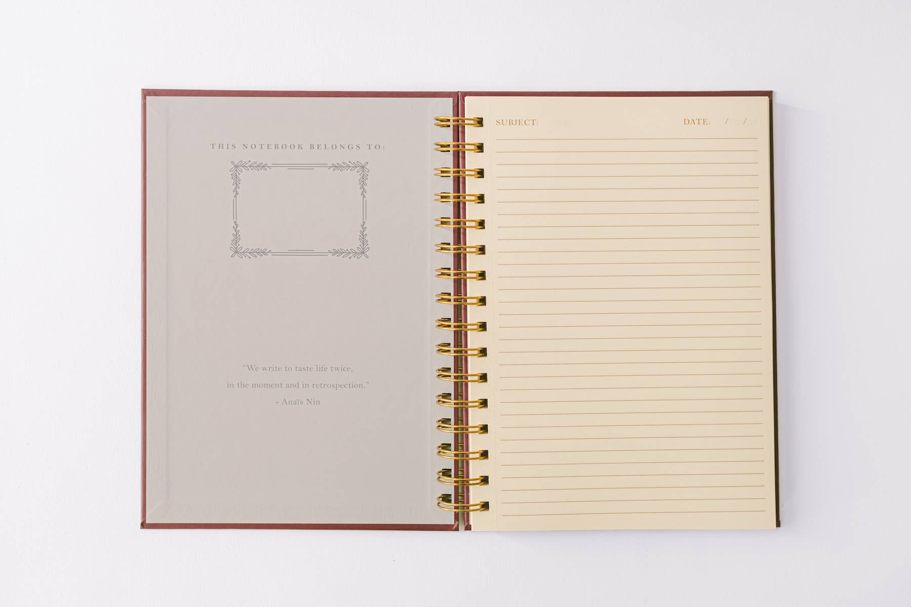 Floral Greek Vase Spiral Notebook