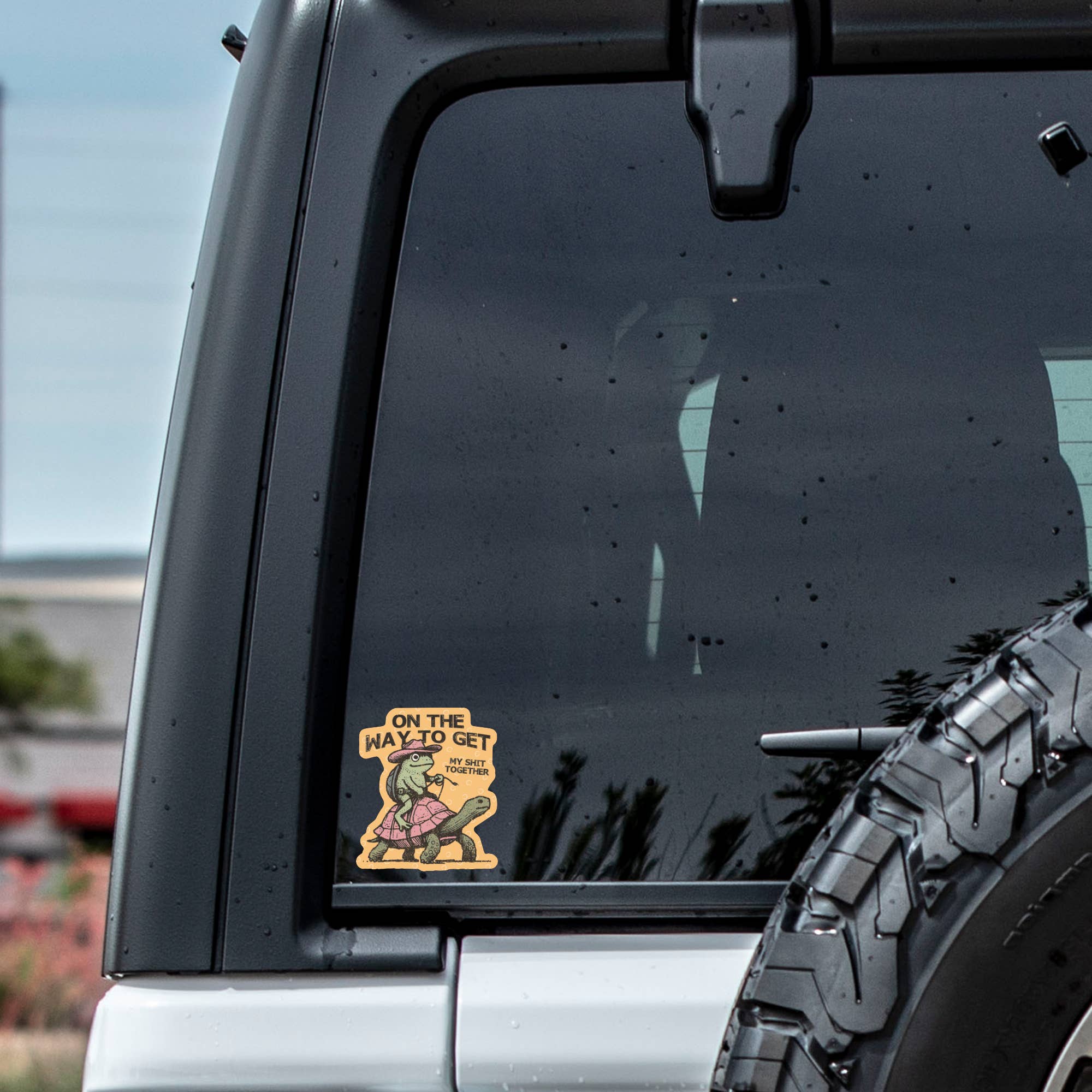 Frog Cowboy Turtle Vinyl Sticker