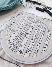Birch forest embroidery kit