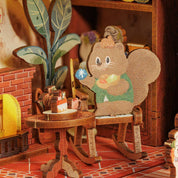 DIY Book Nook Kit: Squirrel Collector with Dust Cover